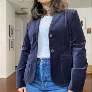 Blue Velvet Blazer - Dress down or up. Wear to dinner or to the office!
